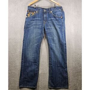 true religion jeans mens 38x34 Rare! Great Condition Wide Leg Y2K